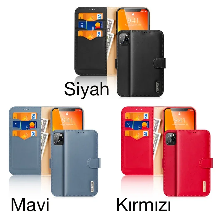 iPhone 11 Pro Cüzdanlı Kılıf - Manyetik Kapaklı RFID Koruma