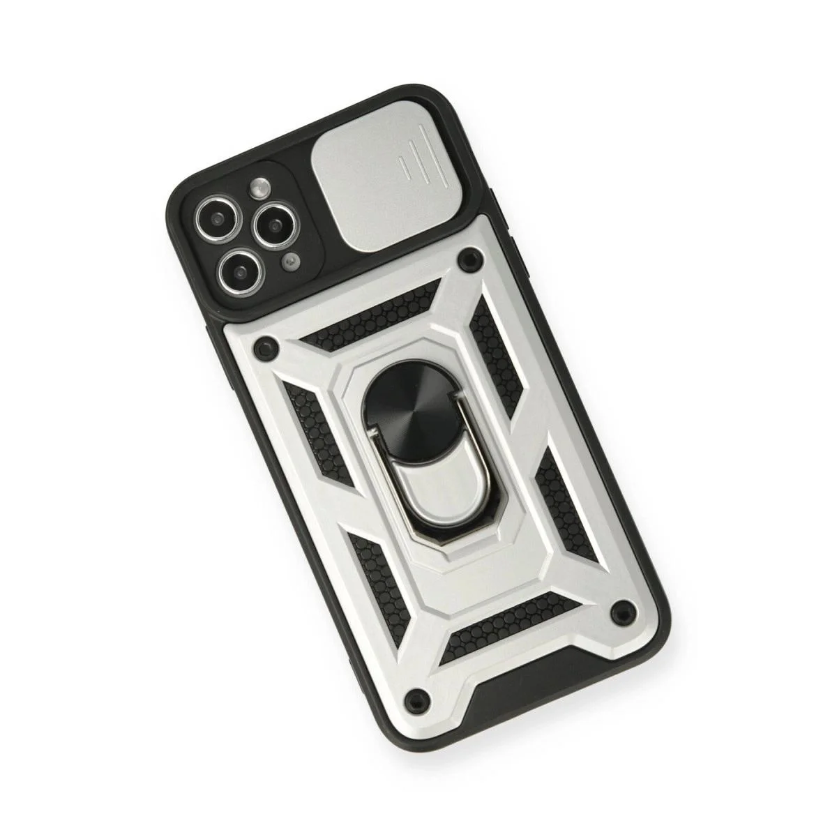 iPhone 11 Pro ile Uyumlu Lens Yüzüklü Silikon Kılıf - Gümüş, Darbe Korumalı, Stand Özellikli Fiyatı, Yorumları ve Özellikleri