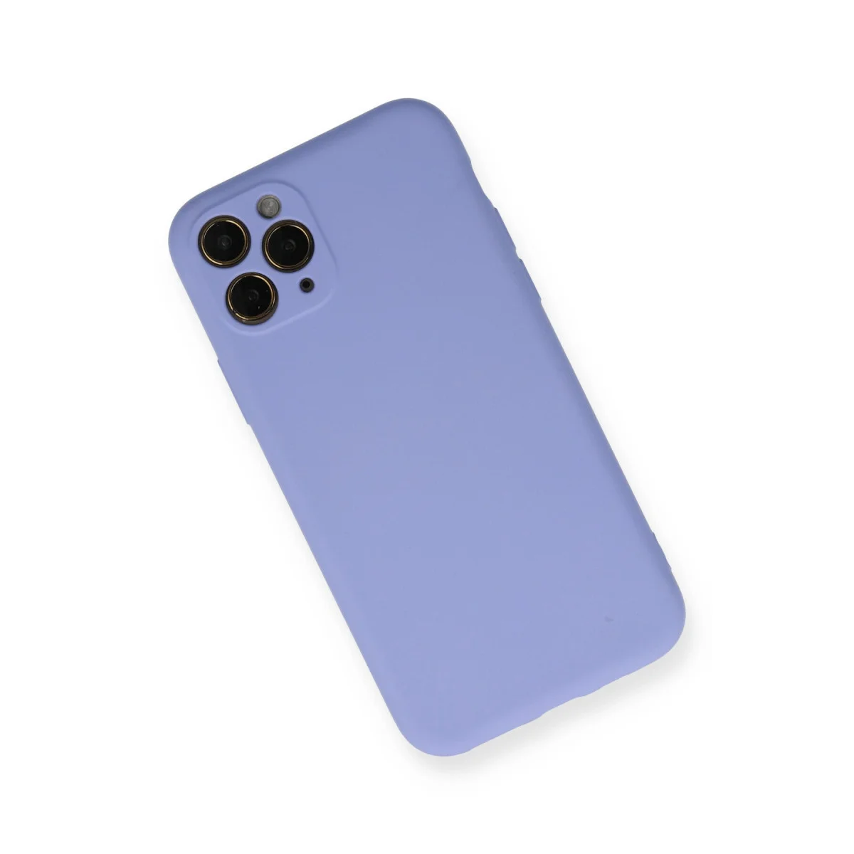 iPhone 11 Pro Kadife Silikon Kılıf Nano İçi Lila - Estetik ve Güvenli Koruma