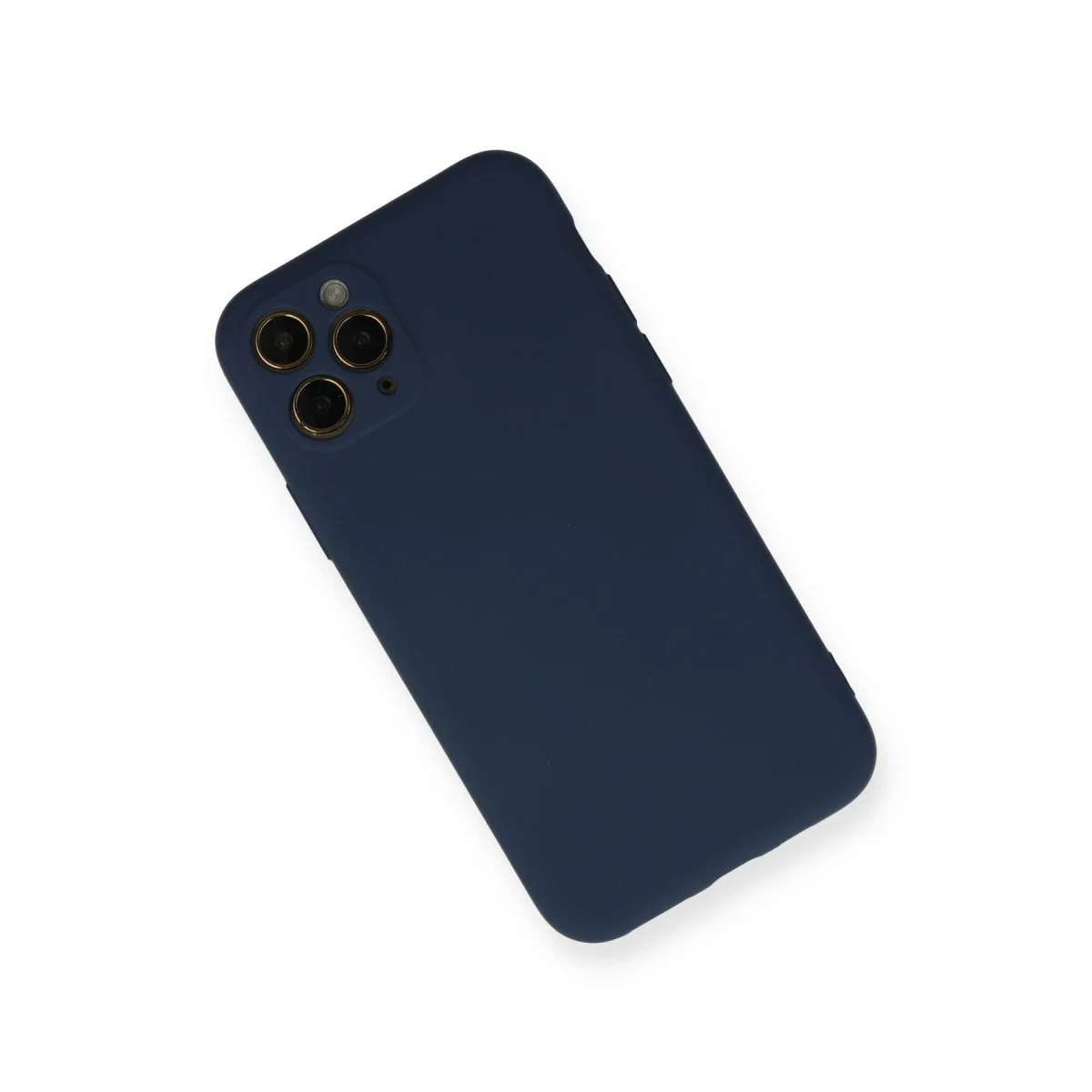 iPhone 11 Pro Kadife Silikon Nano İçi Kılıf - Lacivert: Ultra Şık ve Tam Koruma