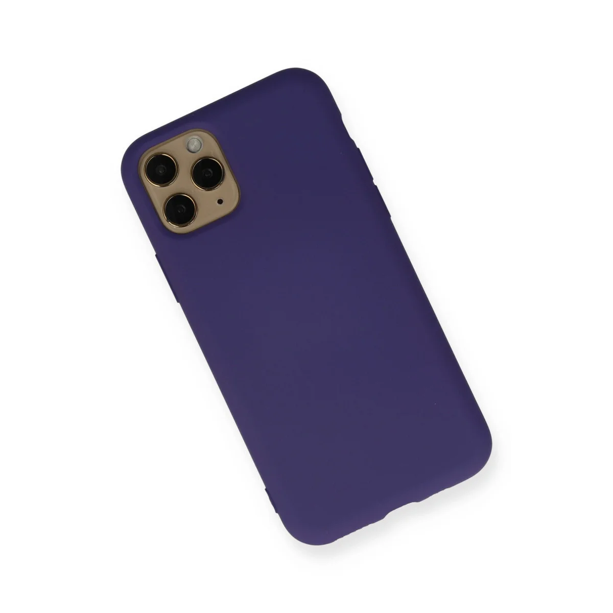 iPhone 11 Pro Kılıf Nano İçi Kadife Silikon Mor - %100 Yerli Üretim ve Ultra Şık Koruma