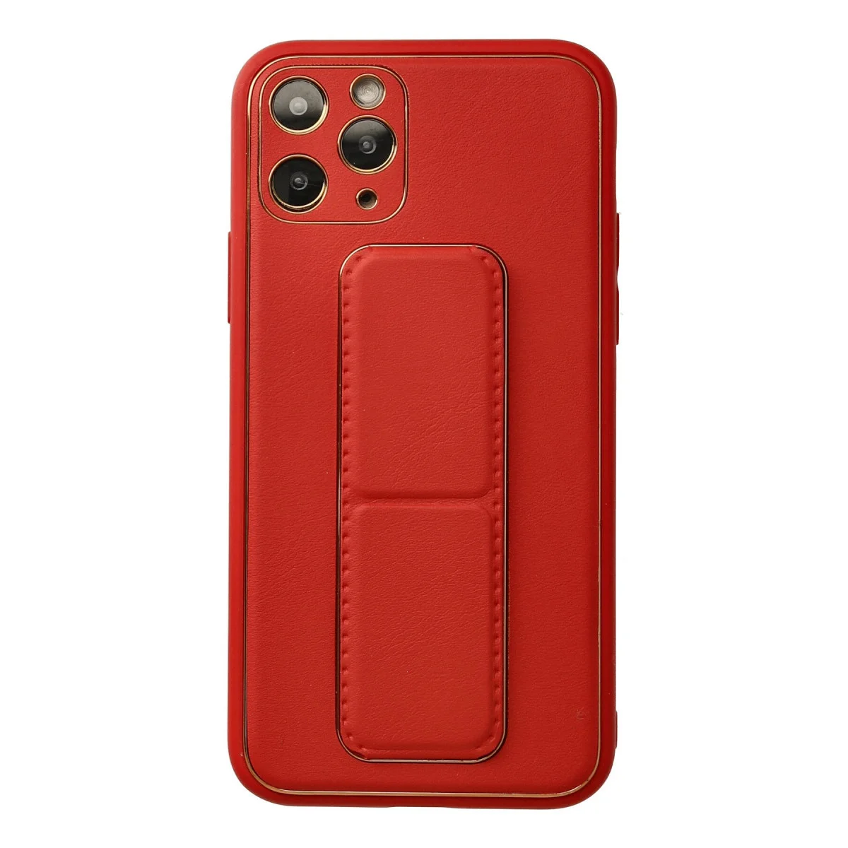 iPhone 11 Pro Kılıf Coco Deri Standlı Kapak - Kırmızı