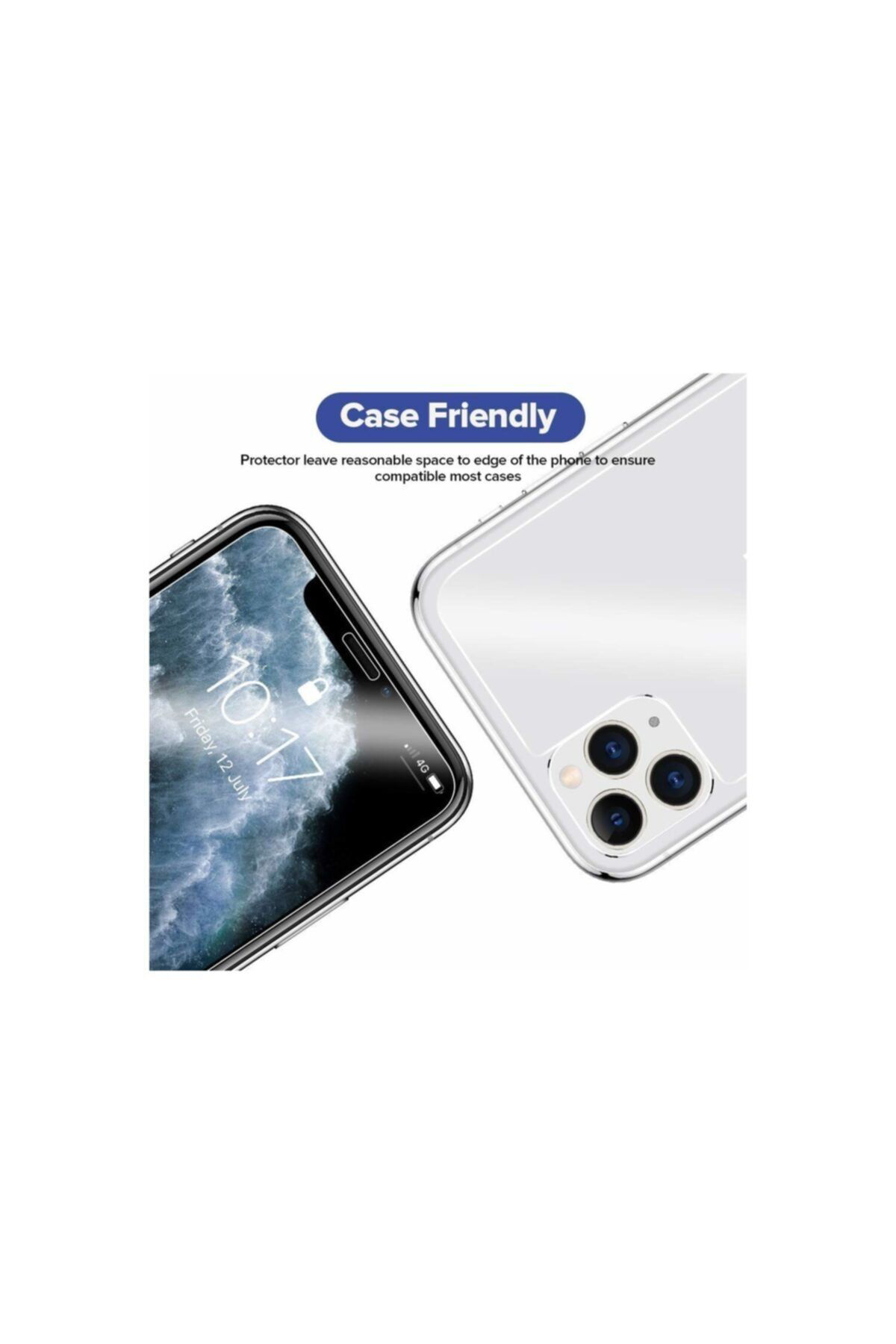 Iphone 11 Pro Max Uyumlu Şeffaf Cam Ekran Koruyucu