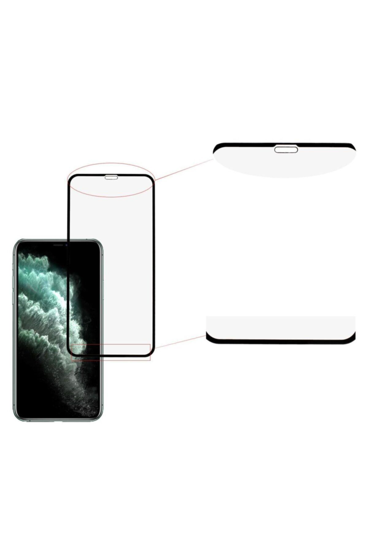 Iphone 11 Pro Max Uyumlu Siyah Seramik Nano Ekran Koruyucu Tam Ka