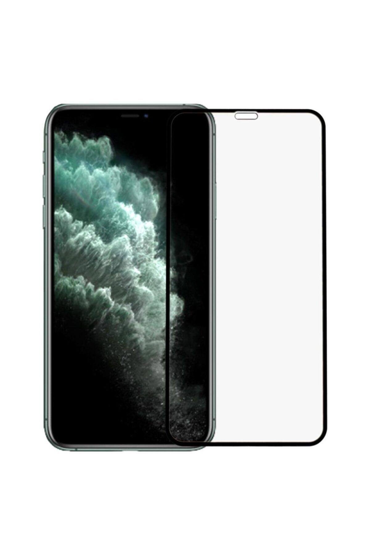 Iphone 11 Pro Max Uyumlu Siyah Seramik Nano Ekran Koruyucu Tam Ka