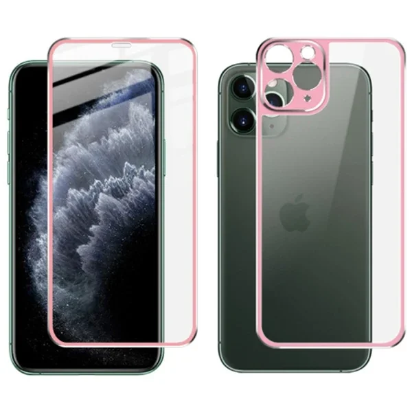 iPhone 11 Pro Max 3D Full Kaplayan Metal Çerçeveli Cam Ekran Koruyucu - Darbeye Dayanıklı 8-9H Ön Arda Koruma iPhone 11 Pro Max 3D Full Kaplayan Metal Çerçeveli Cam Ekran Koruyucu - Darbeye Dayanıklı 8-9H Ön Arda Koruma