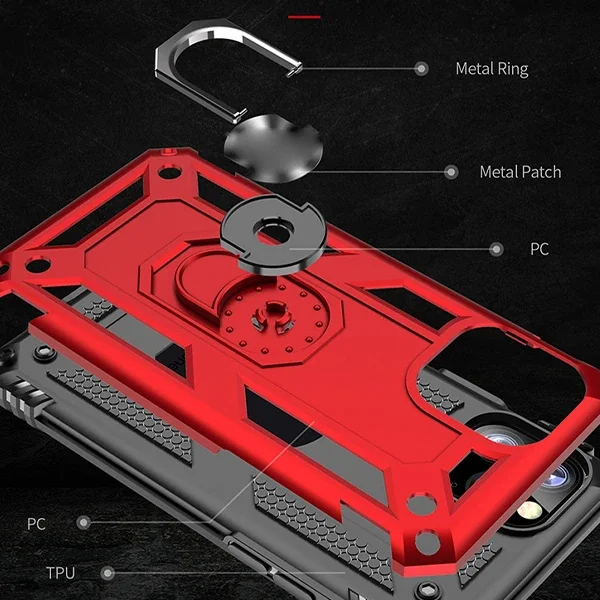 iPhone 11 Pro Max 6.5" Zırhlı Yüzüklü Kılıf - Darbeye Dayanıklı Ring Armor