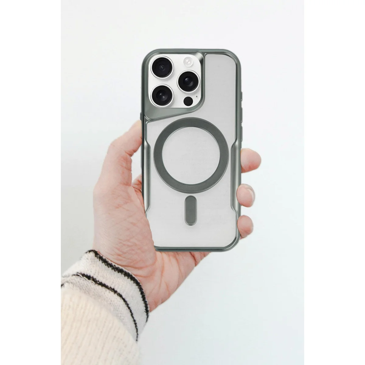 iPhone 11 Pro Max Boyi Magsafe Silikon Kapak - Lacivert