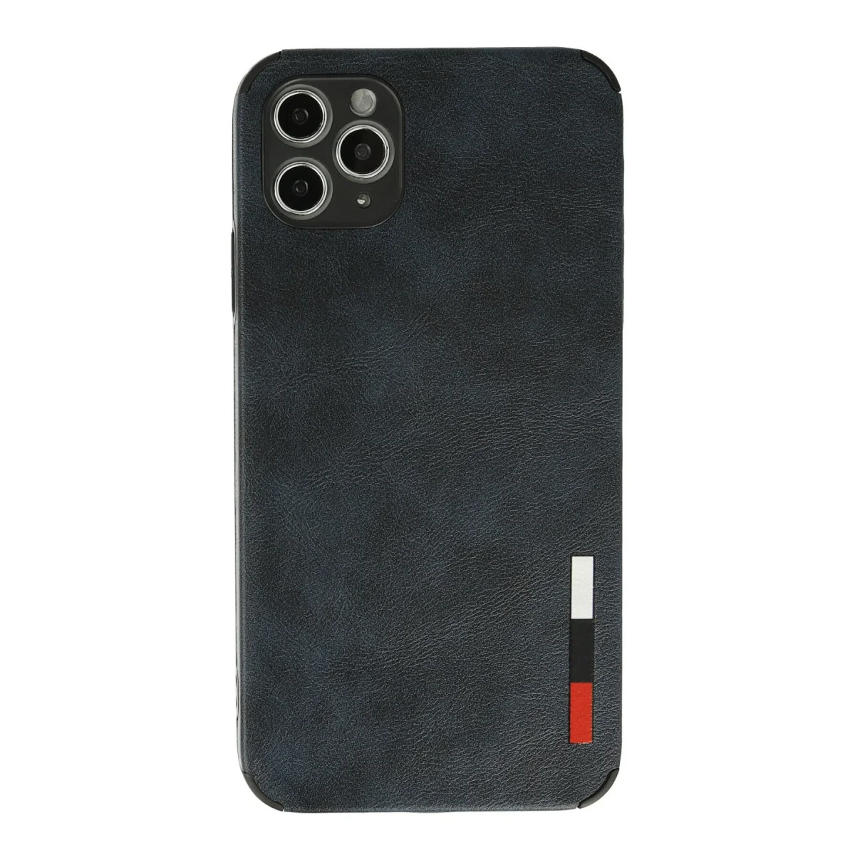 iPhone 11 Pro Max Deri Silikon Kılıf - Lacivert, Kamera Korumalı, Uzun Ömürlü
