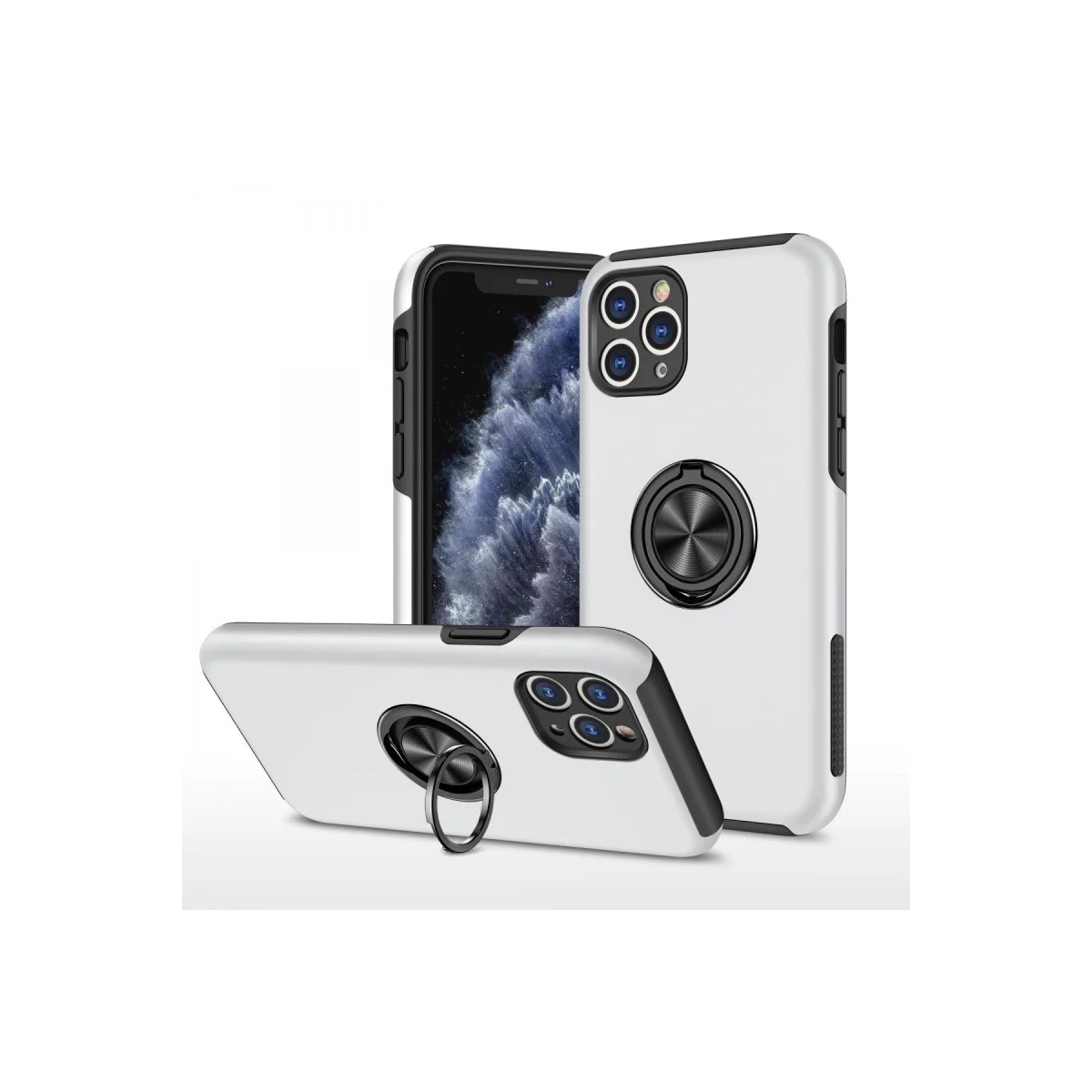 iPhone 11 Pro Max Elit Yüzüklü Kılıf - Gümüş, Mıknatıslı Tutucu Uyumlu Fiyatı, Yorumları ve Özellikleri