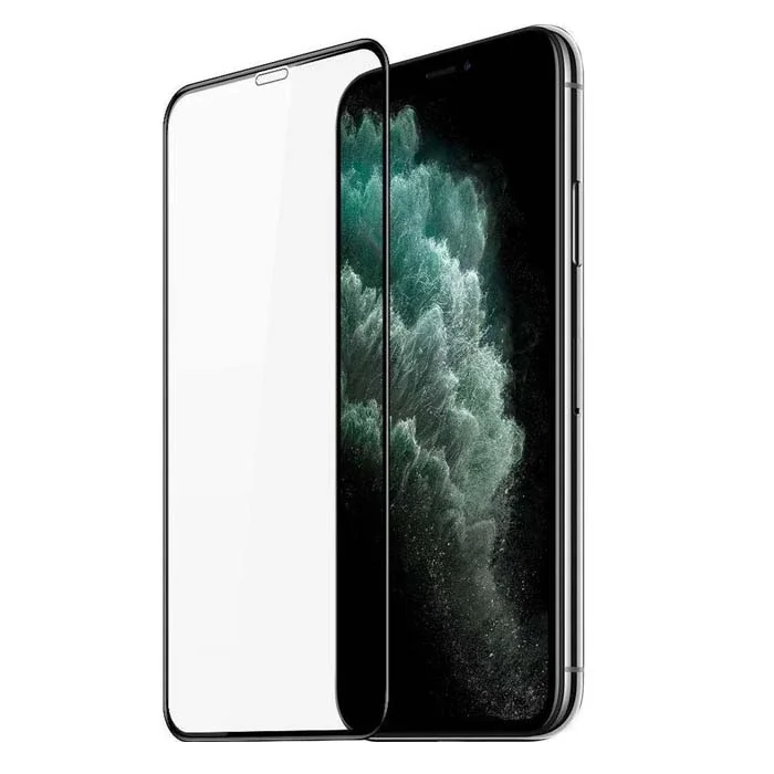 iPhone 11 Pro Max Full Kaplama 10D Temperli Cam Ekran Koruyucu - Darbe Emici Kırılmaz Cam