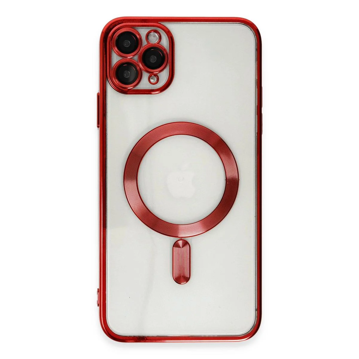 iPhone 11 Pro Max ile Uyumlu Kross MagSafe Şeffaf Kılıf - Kırmızı Çerçeveli Darbe Emici Kapak Fiyatı, Yorumları ve Özellikleri