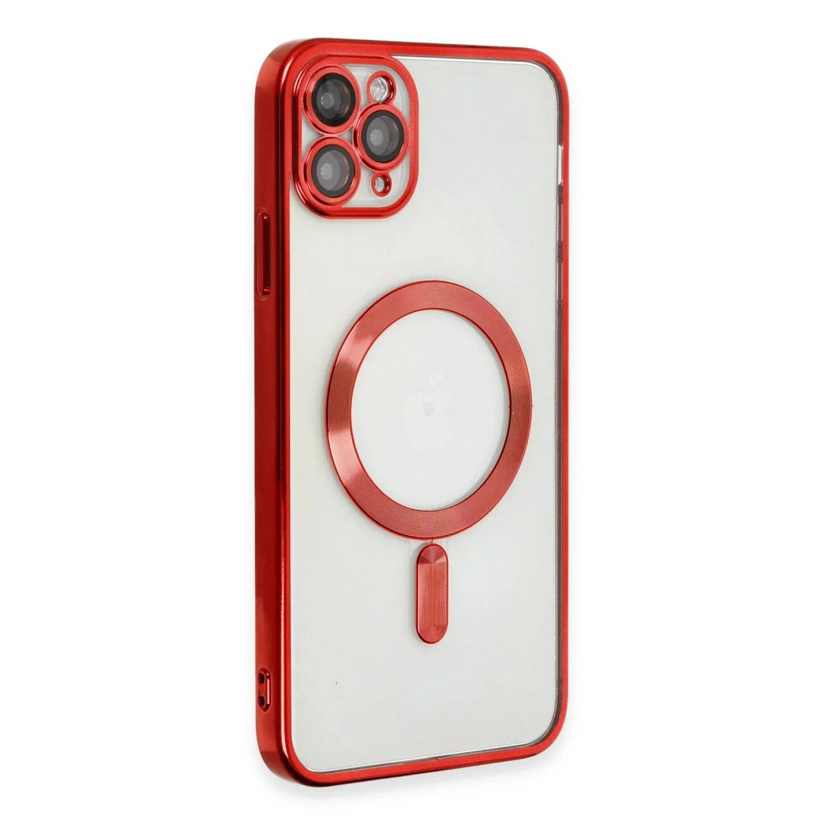 iPhone 11 Pro Max ile Uyumlu Kross MagSafe Şeffaf Kılıf - Kırmızı Çerçeveli Darbe Emici Kapak Fiyatı, Yorumları ve Özellikleri