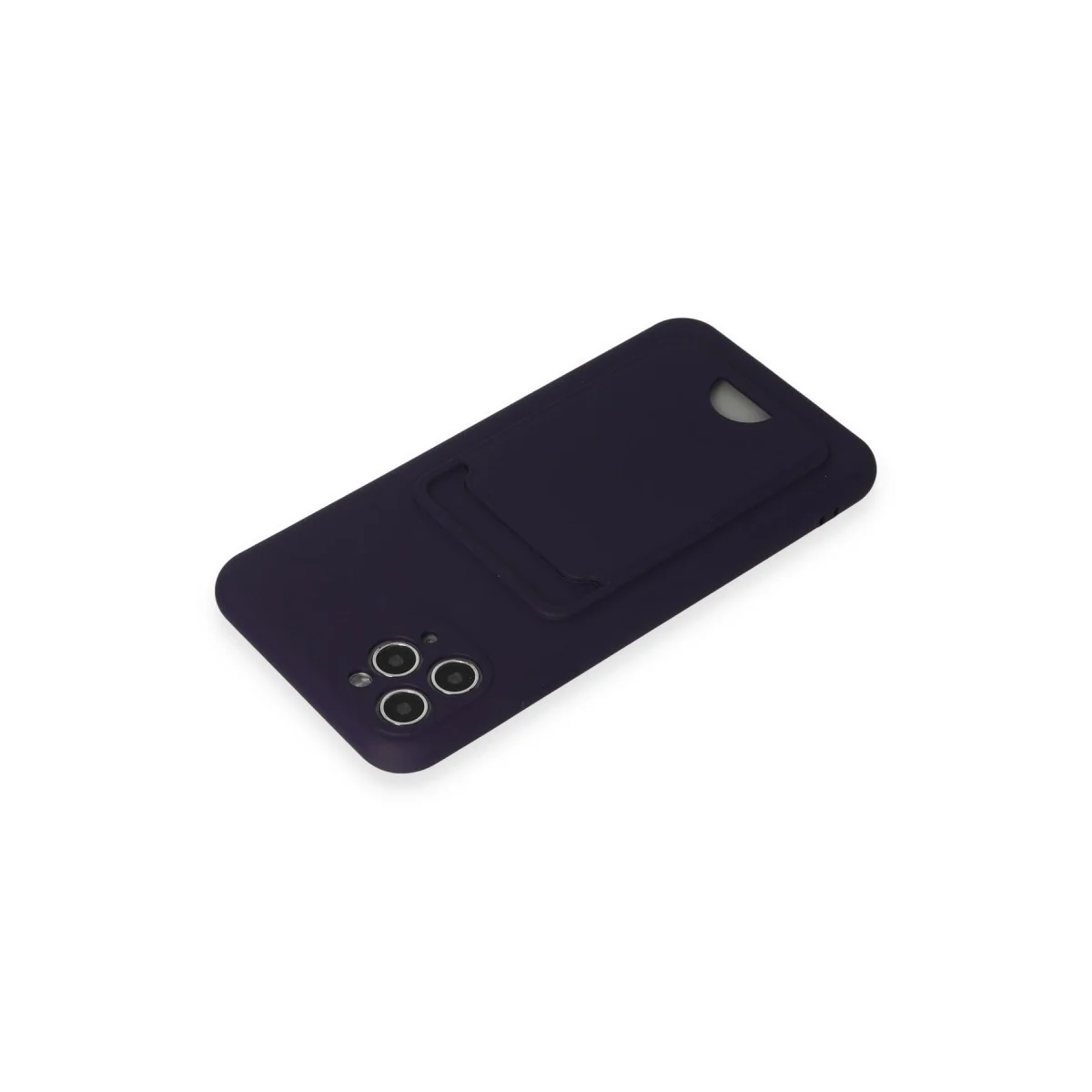 iPhone 11 Pro Max Kartvizitli Silikon Kılıf Derin Mor - Premium Koruma ve İşlemci