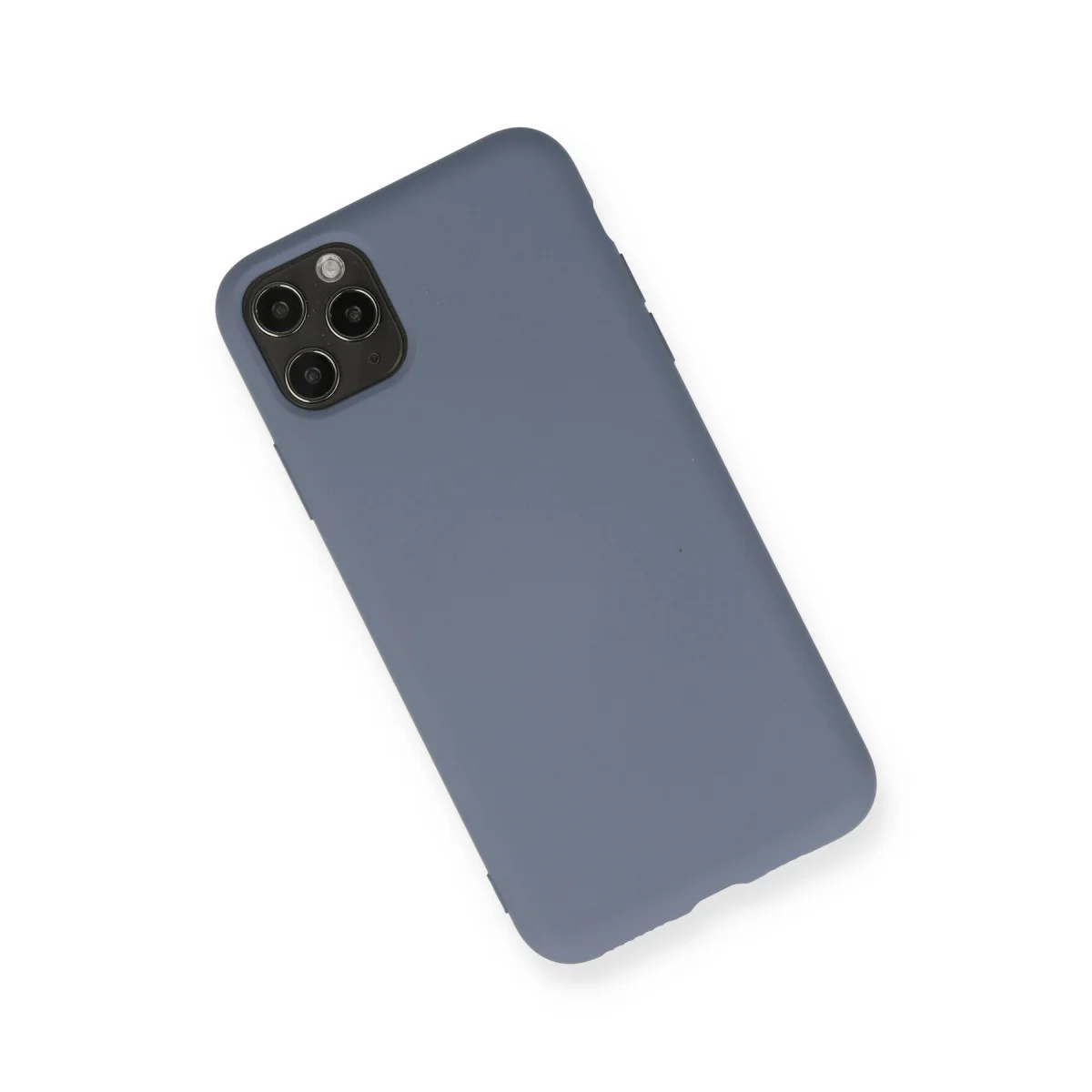 iPhone 11 Pro Max Kadife Kılıf - Nano İçi Silikon Gri