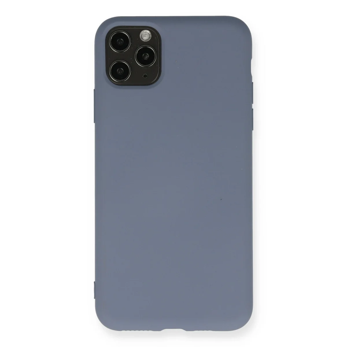 iPhone 11 Pro Max Kadife Kılıf - Nano İçi Silikon Gri