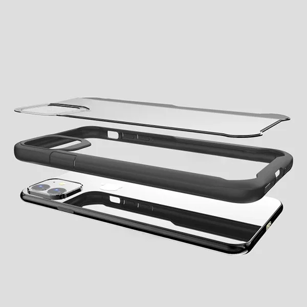 iPhone 11 Pro Max Kılıf 6.5'' Darbe Emici Şeffaf Mat PC+TPU