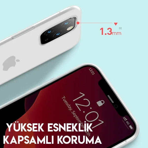 iPhone 11 Pro Max Kılıf Şeffaf Sıvı Silikon – Darbeye Çarpılmaz Koruma