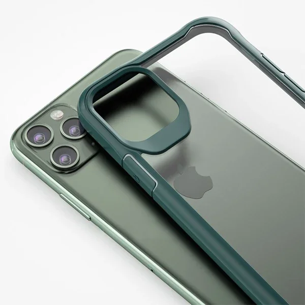 iPhone 11 Pro Max Kılıf 6.5'' Darbe Emici Şeffaf Mat PC+TPU