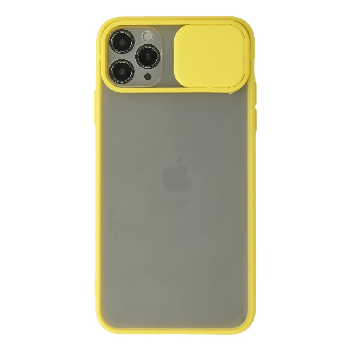 iPhone 11 Pro Max Kılıf: Palm Buzlu Silikon Kamera Sürgülü Sarı