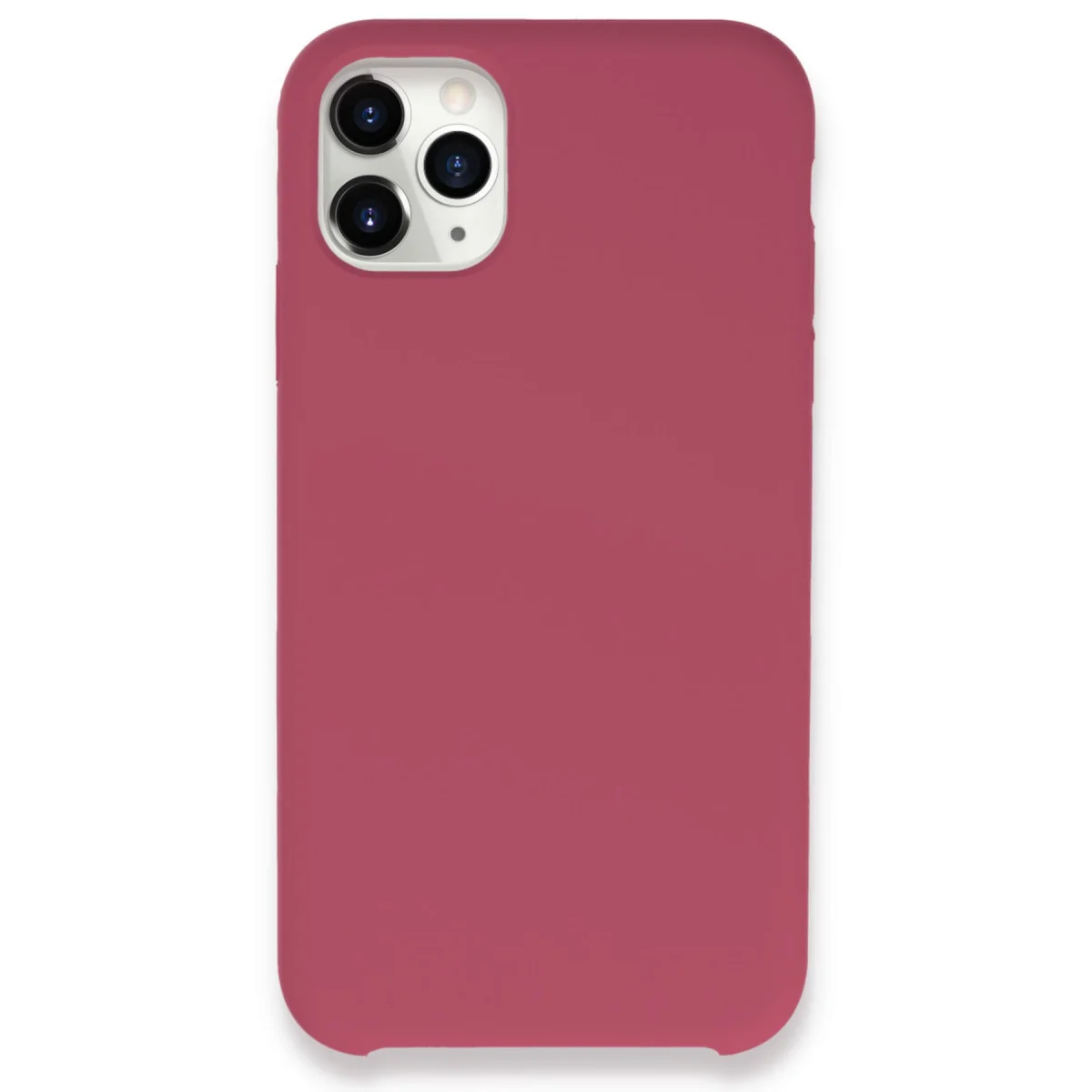 iPhone 11 Pro Max Kılıf - Fuşya Silikon, Darbe Emici & Elden Kaymaz