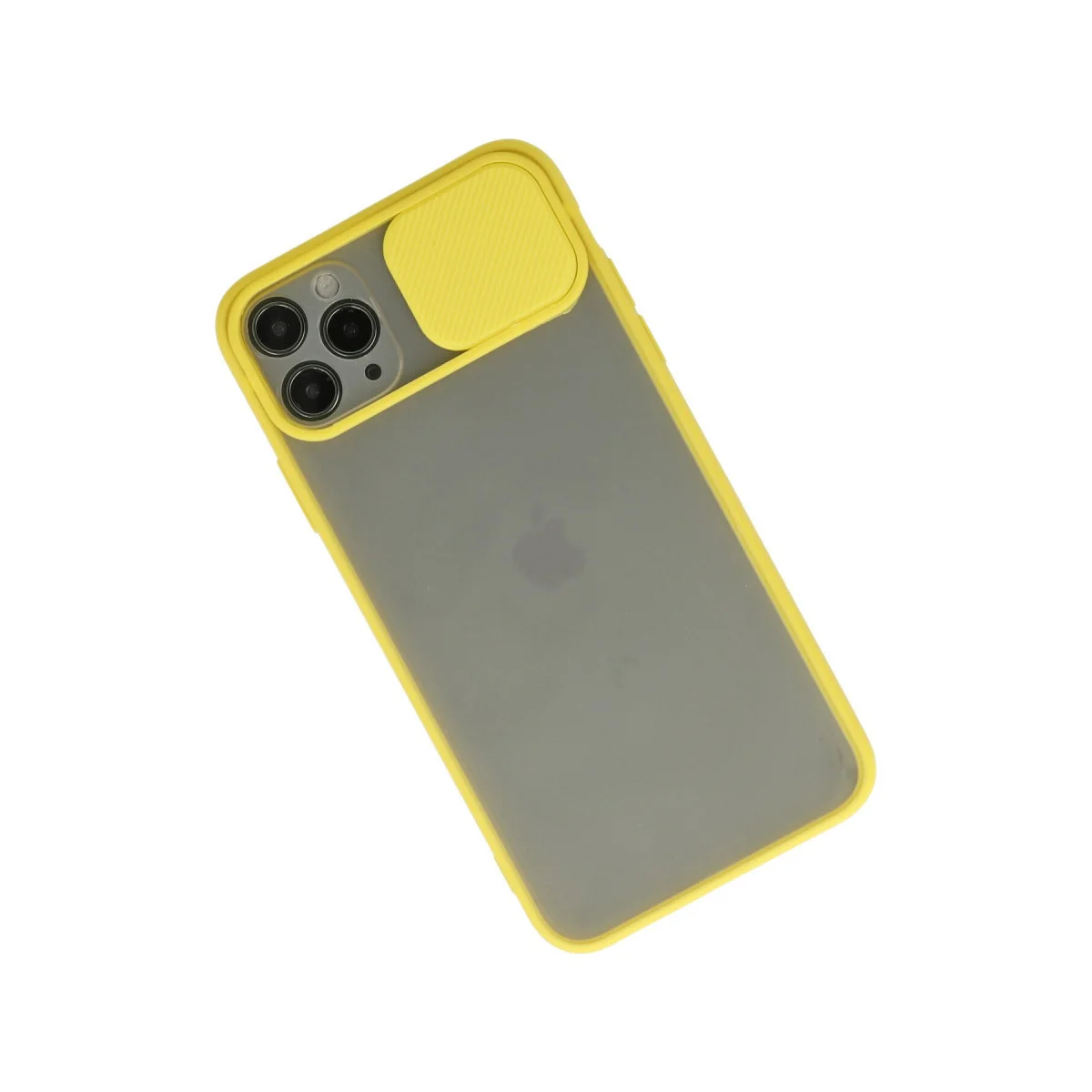 iPhone 11 Pro Max Kılıf: Palm Buzlu Silikon Kamera Sürgülü Sarı