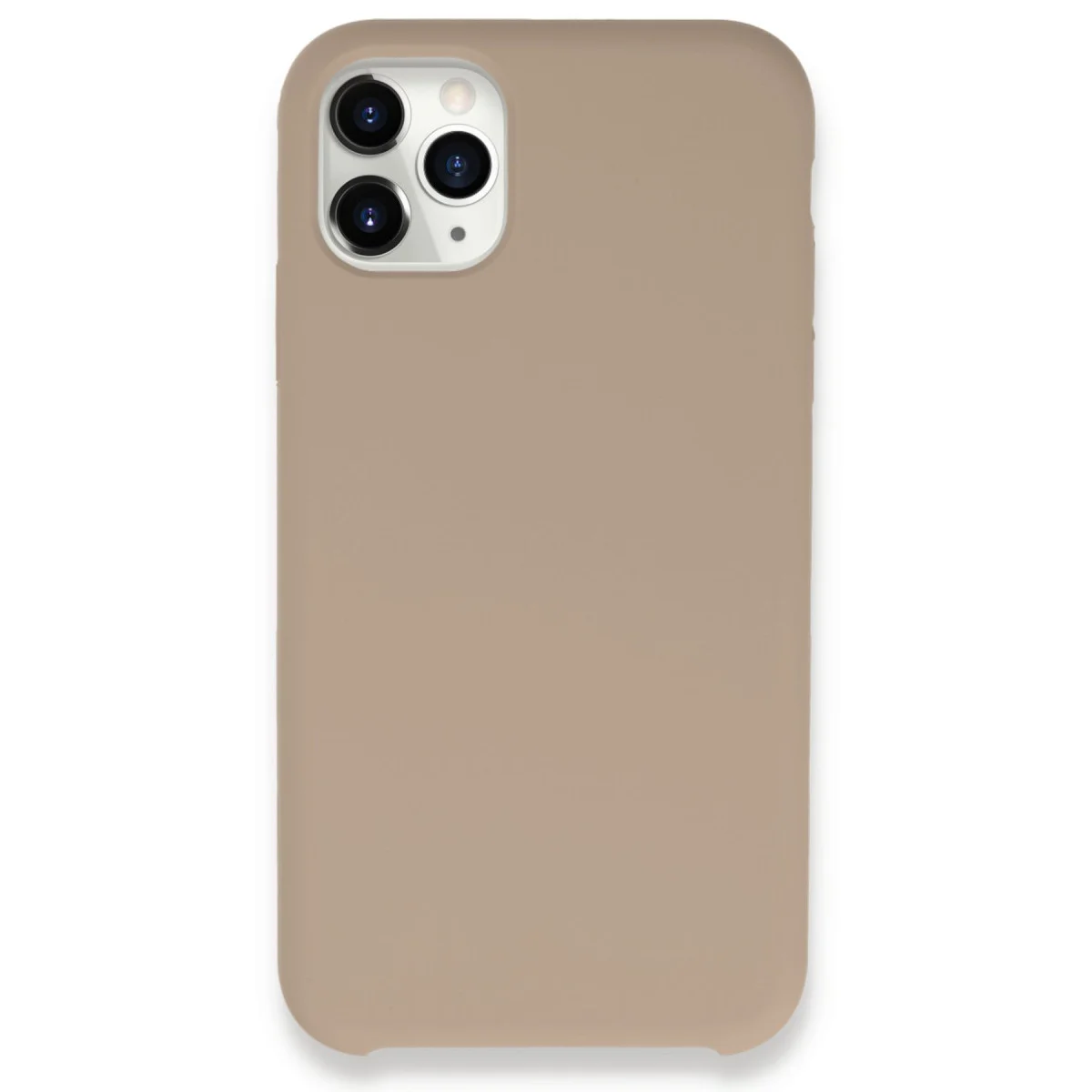 iPhone 11 Pro Max Lansman Legant Silikon Kılıf - Açık Pembe ve Süet İç Dokulu