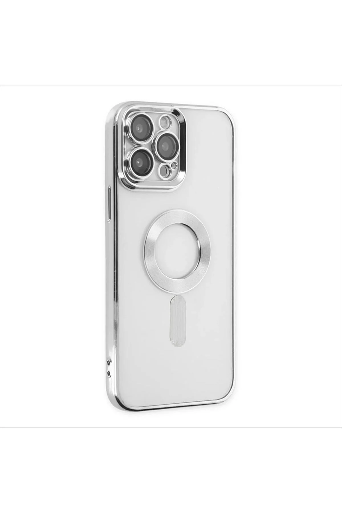 iPhone 11 Pro Max Lüx Magsaff Lazer Silikon Kılıf (Kamera Korumal