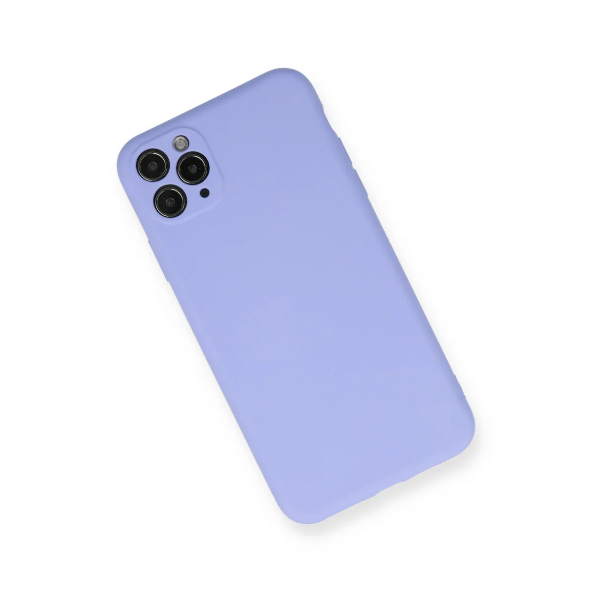 iPhone 11 Pro Max Nano İçi Kadife Silikon Kılıf Lila - Yerli Üretim Korumalı