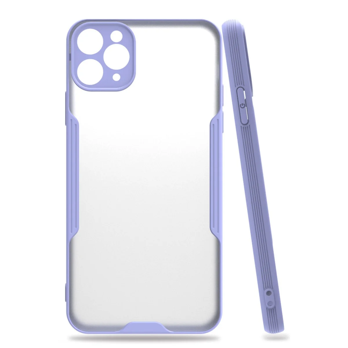 iPhone 11 Pro Max Platin Silikon Kılıf - Lila (Premium Korumalı)