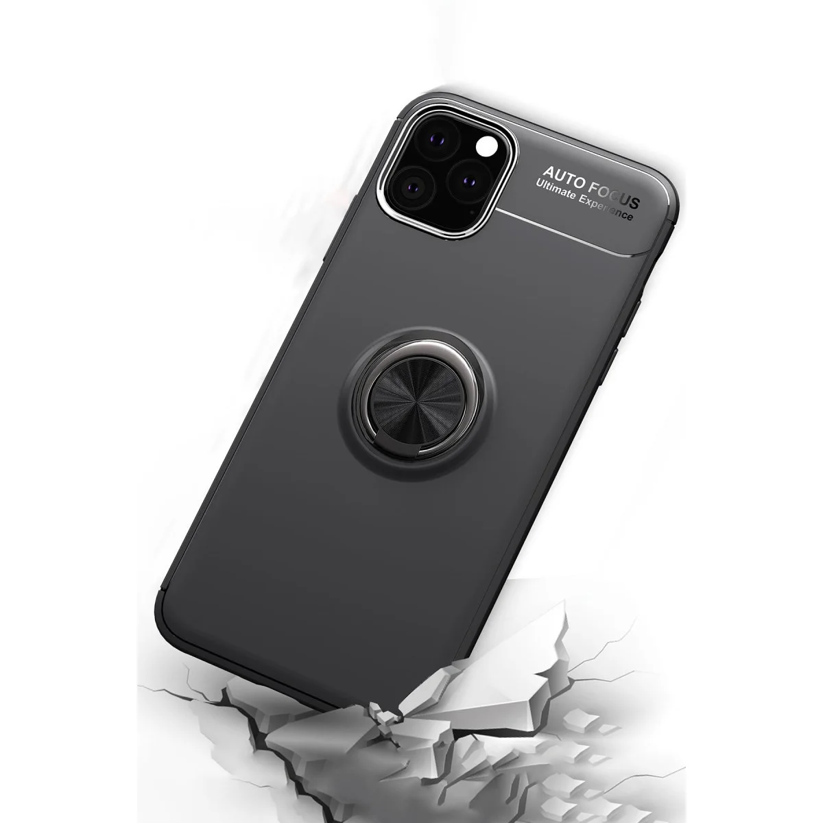 iPhone 11 Pro Max Range Ring Kılıf - Kırmızı, Magnetik Tutucu ve Masa Standı Özellikli Silikon Kılıf