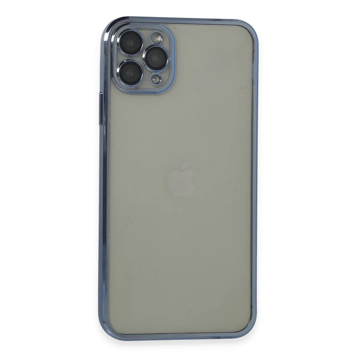 iPhone 11 Pro Max Razer Lensli Silikon Kılıf - Açık Mavi