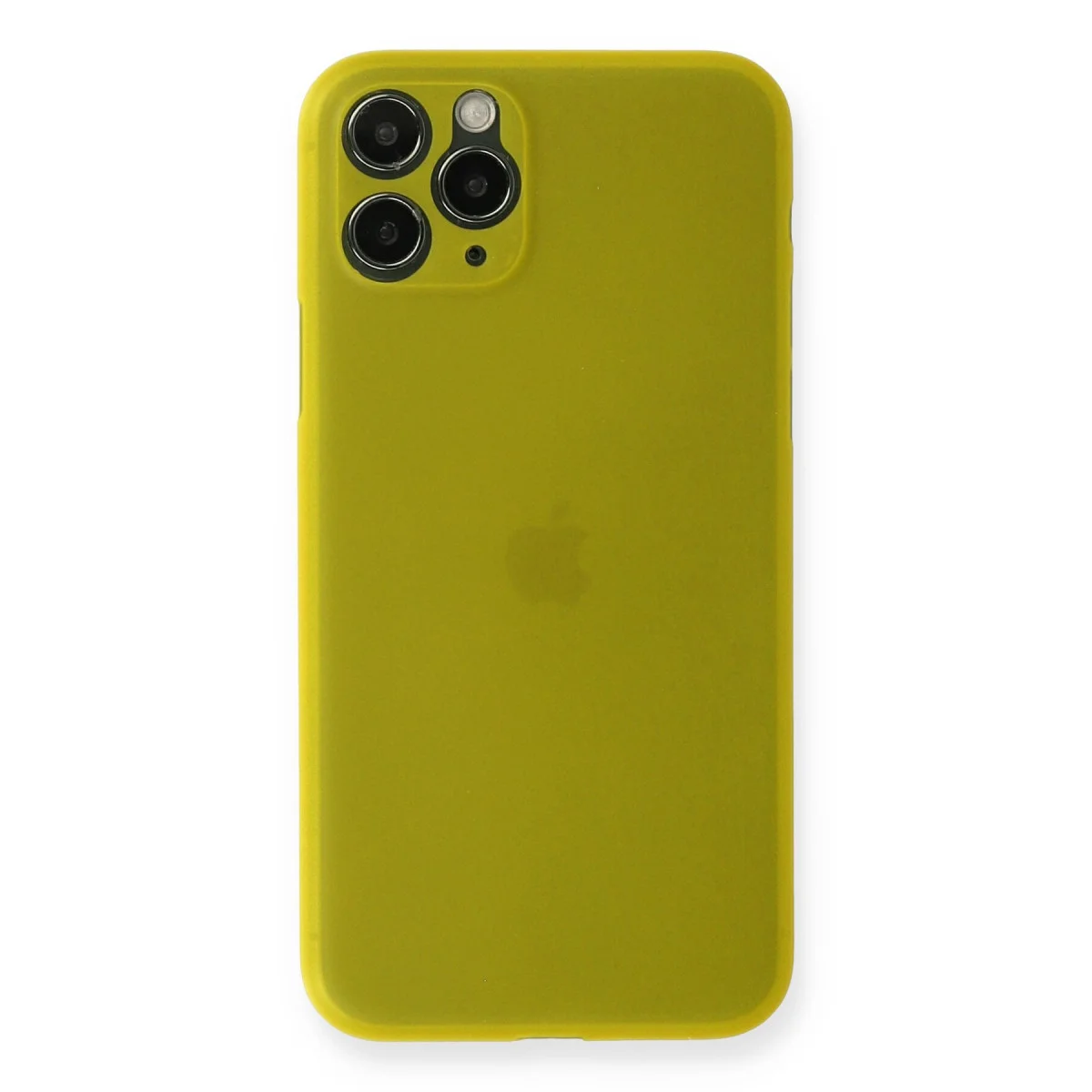 iPhone 11 Pro Max Ultra İnce PP Kılıf - Estetik ve Güvenli Sarı Koruma