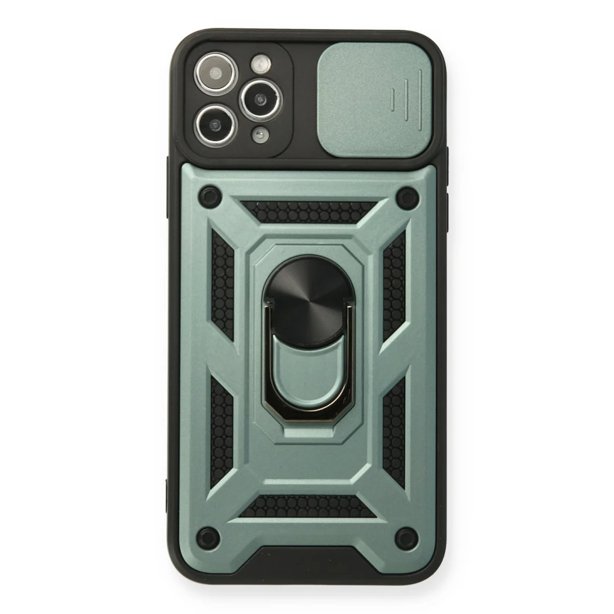 iPhone 11 Pro Max Yeşil Silikon Kılıf - Pars Lens Kamera Kapağı