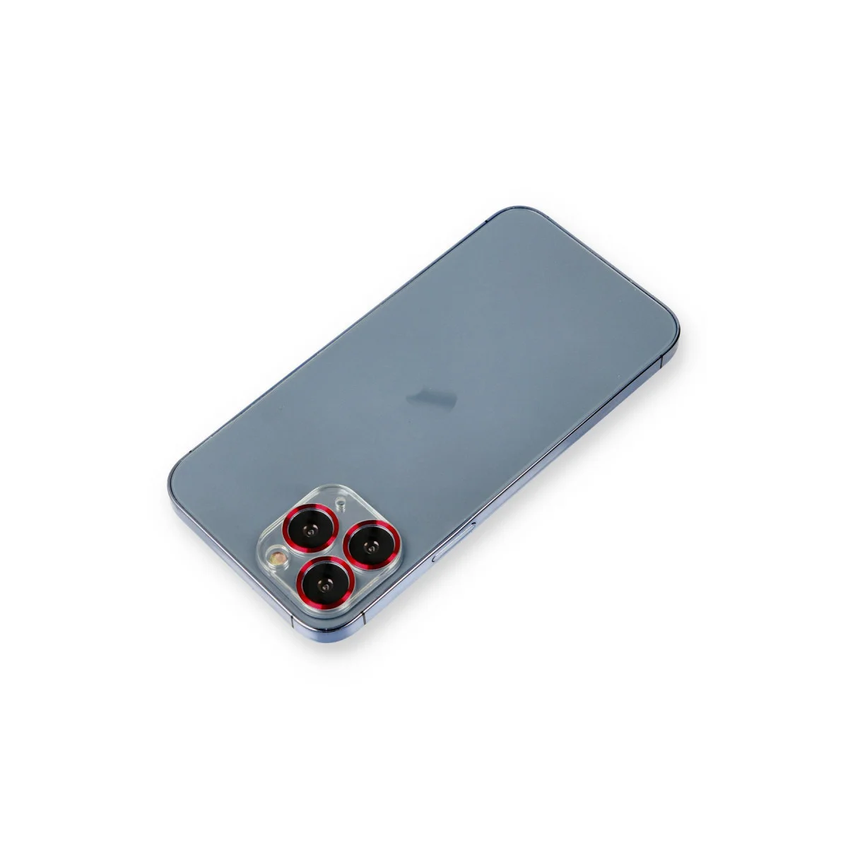 iPhone 11 Pro Metal Kamera Lens Koruma Camı - Kırmızı