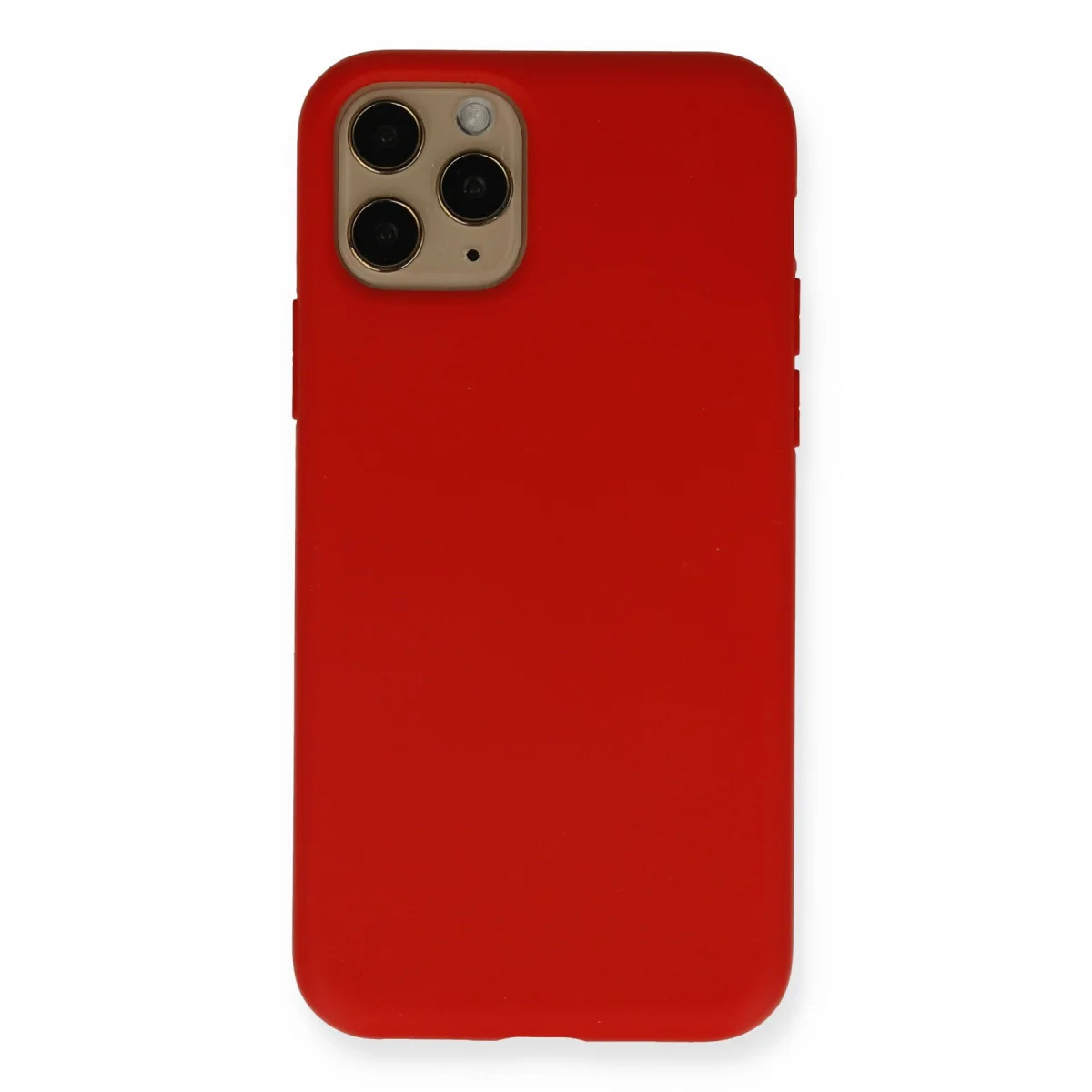 iPhone 11 Pro Nano İçi Kadife Silikon Kılıf - Kırmızı, Su Geçirmez, Yerli Üretim
