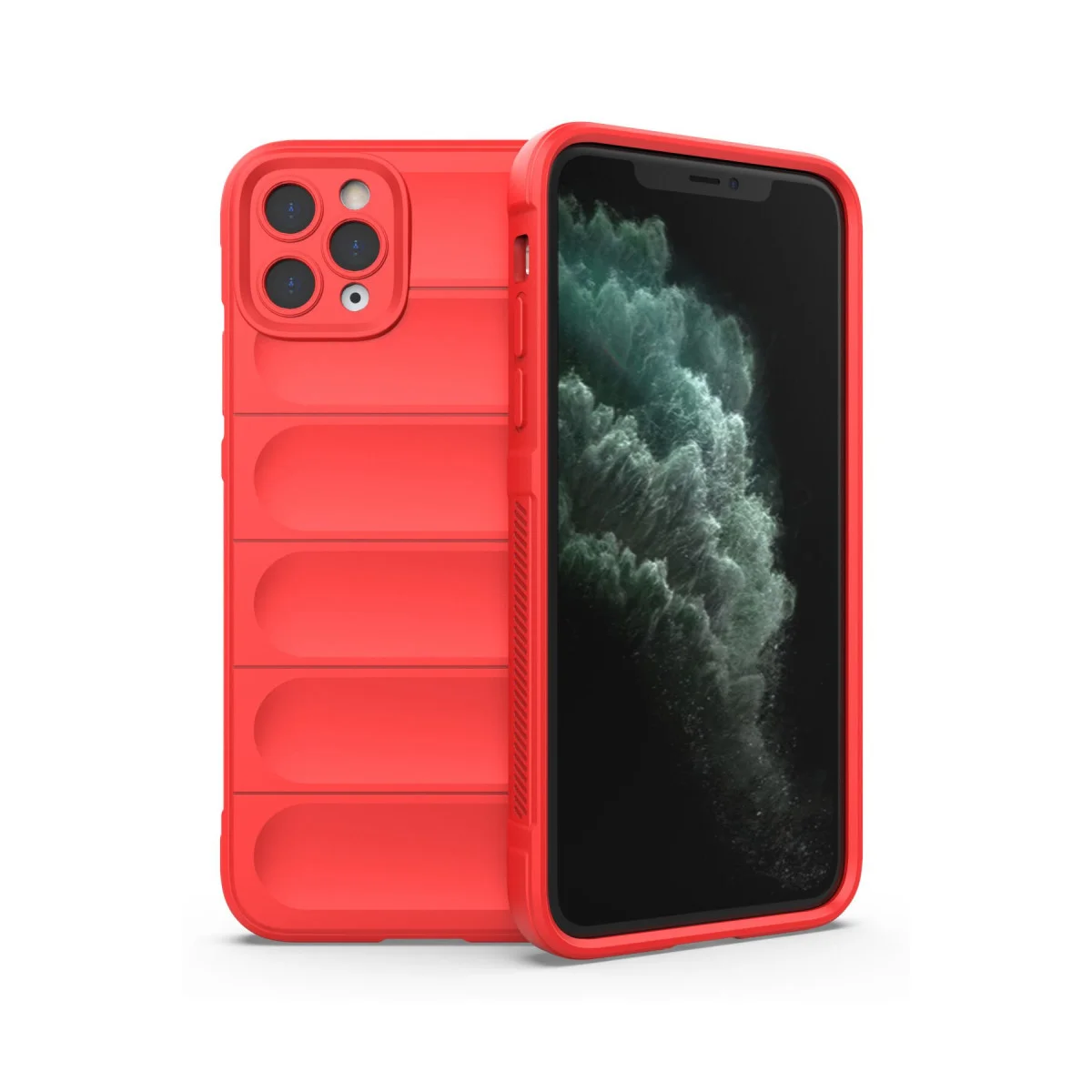 iPhone 11 Pro Optimum Silikon Kılıf - Kırmızı ve Maksimum Koruma