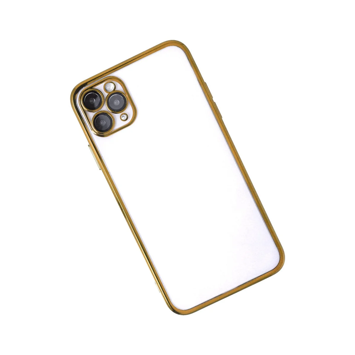 iPhone 11 Pro Razer Lensli Silikon Kılıf - Gold
