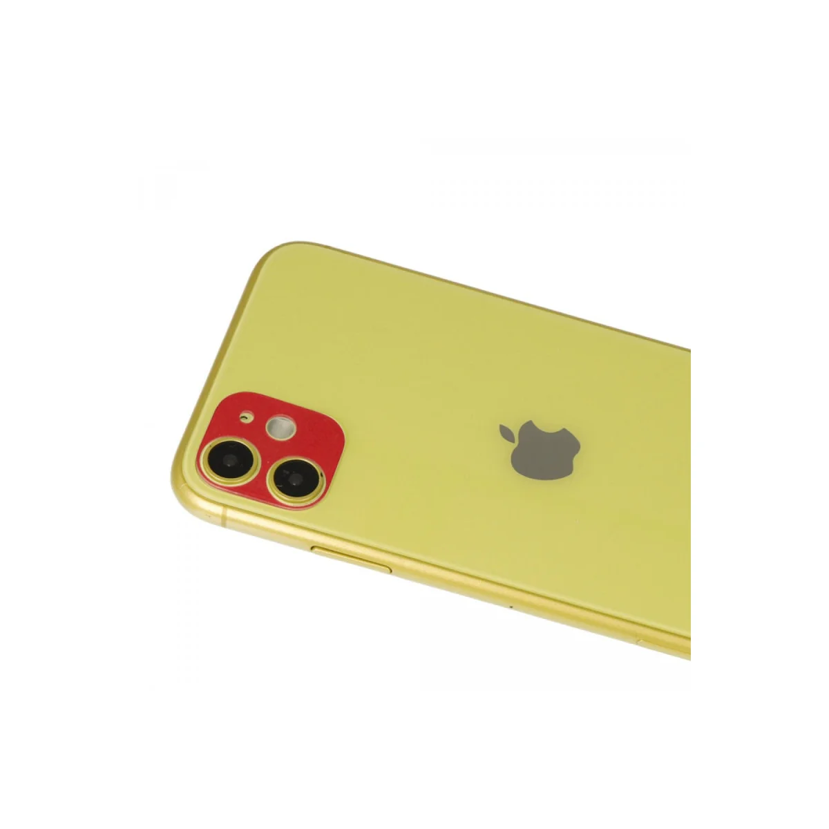 iPhone 11 Rainbow Kamera Lens Koruma Camı - Estetik ve Kırmızı Tempered Glass