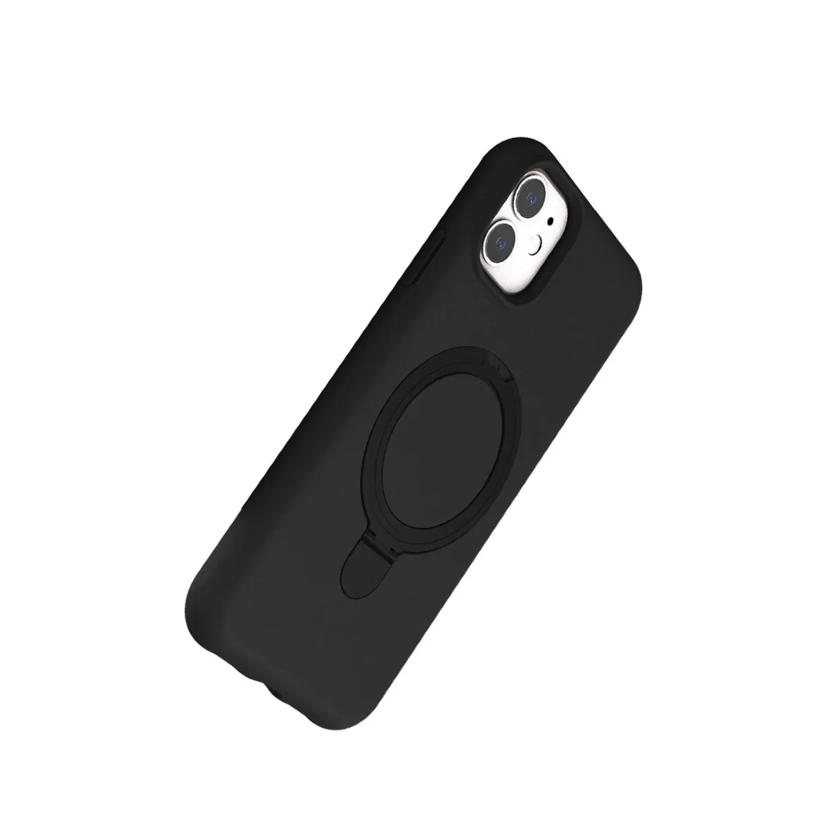 iPhone 11 Regal Magsafe Standlı Kapak Siyah - Kablosuz Şarj ve Pratik Çift Açı