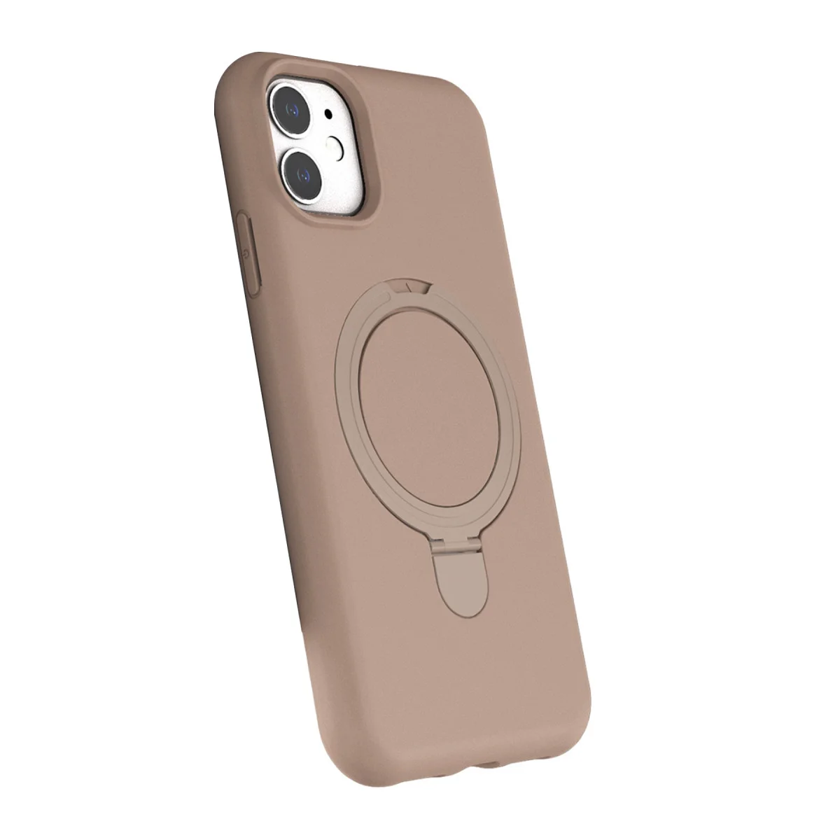 iPhone 11 Regal Magsafe Standlı Kapak - Çöl Titanyum