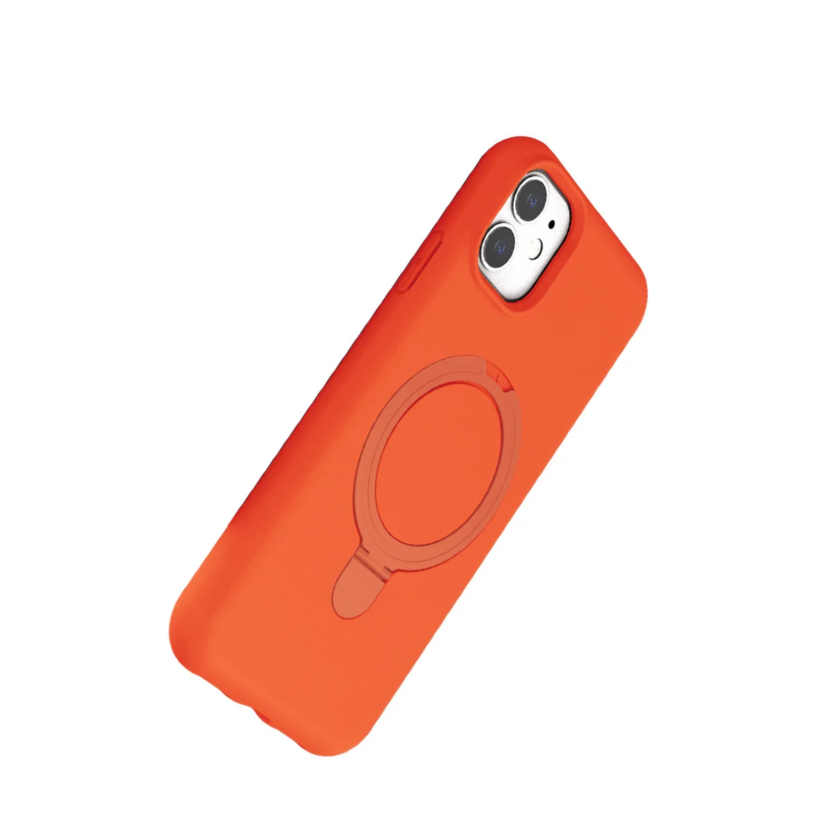 iPhone 11 Regal Magsafe Standlı Kapak - Turuncu