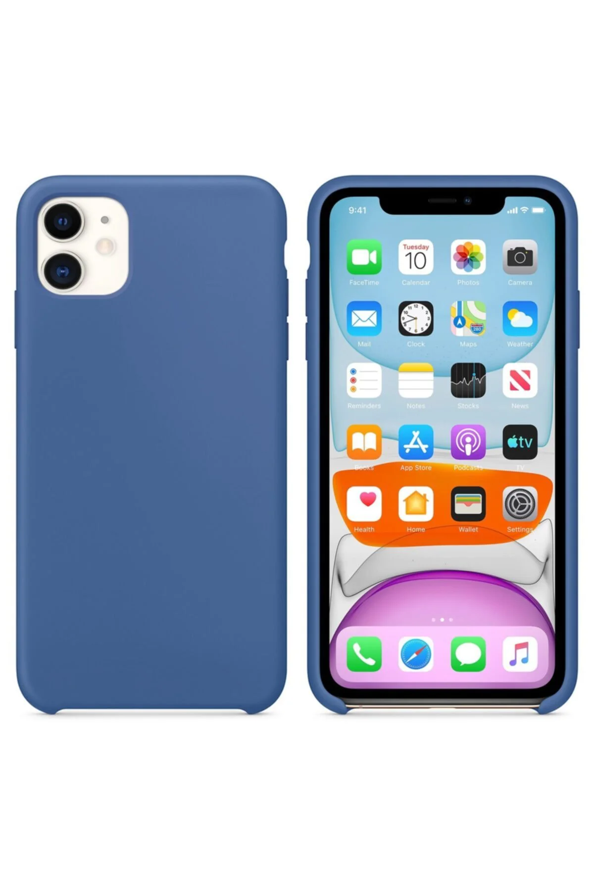 Apple iPhone 11 Altı Açık Liquit Lansman Silikon Gece Siyahı