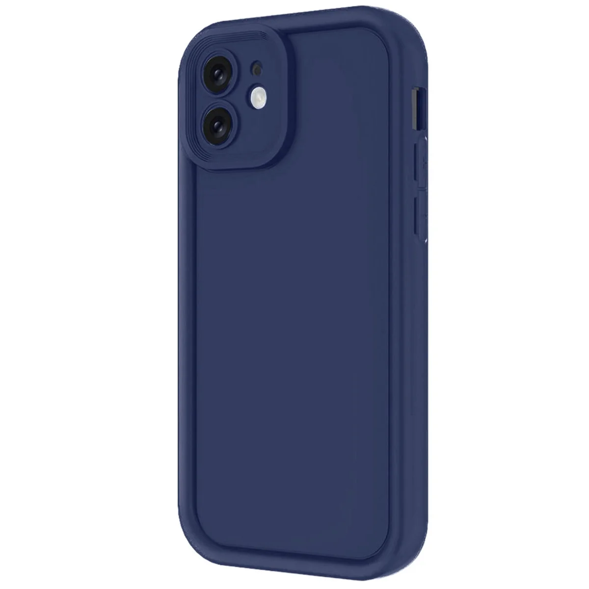 iPhone 11 Viera Silikon Kılıf - Lacivert, Parmak İzi Dirençli 3D Koruma