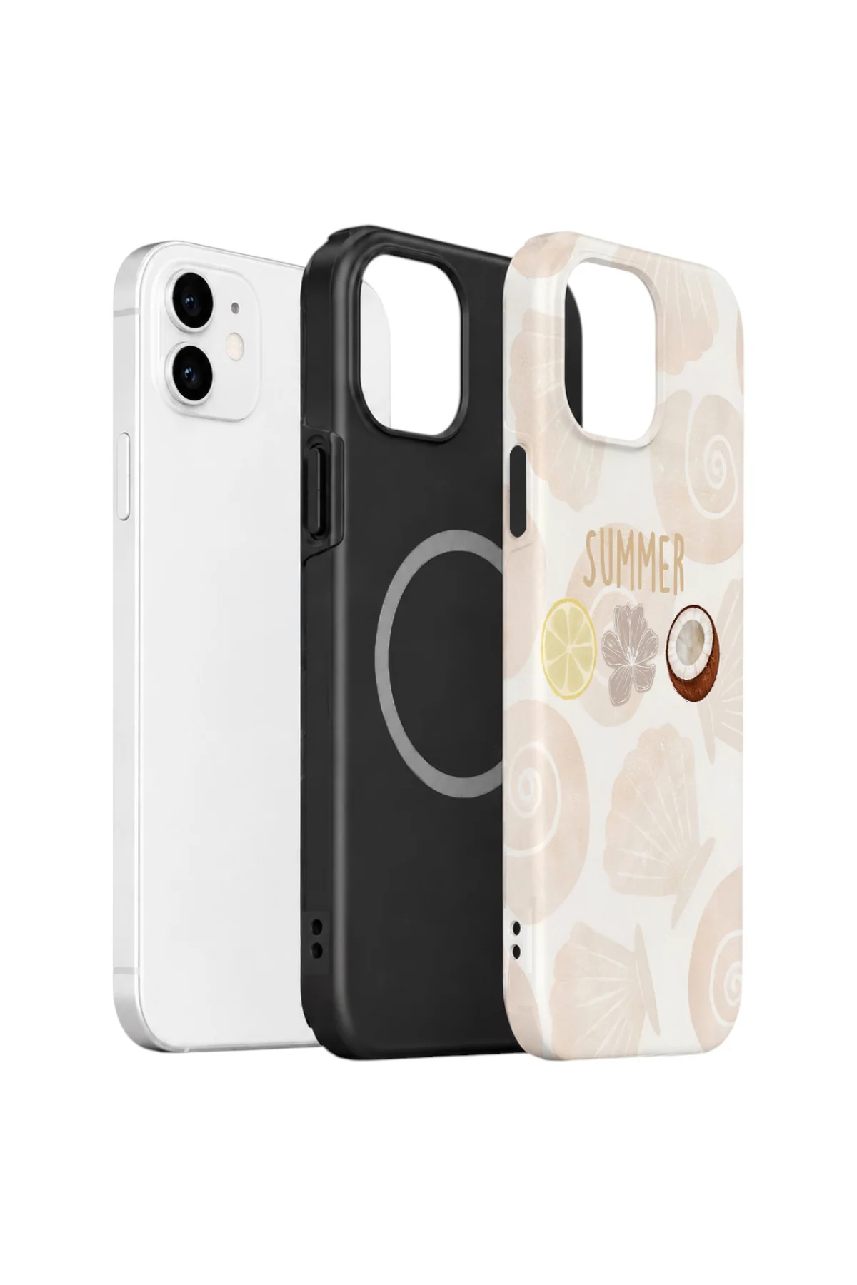 iPhone 11 Vorian Çift Katmanlı MagSafe Kılıf Coconut Summer Notes