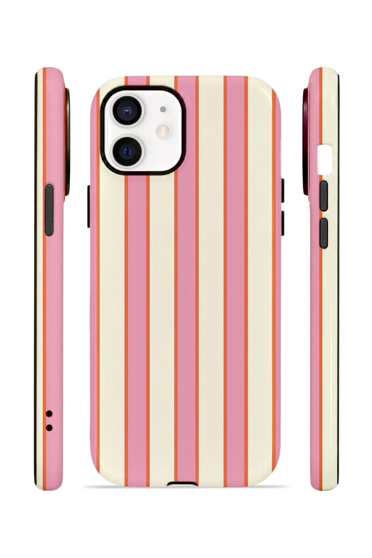 iPhone 11 Vorian Çift Katmanlı MagSafe Kılıf Sunset Candy Stripe