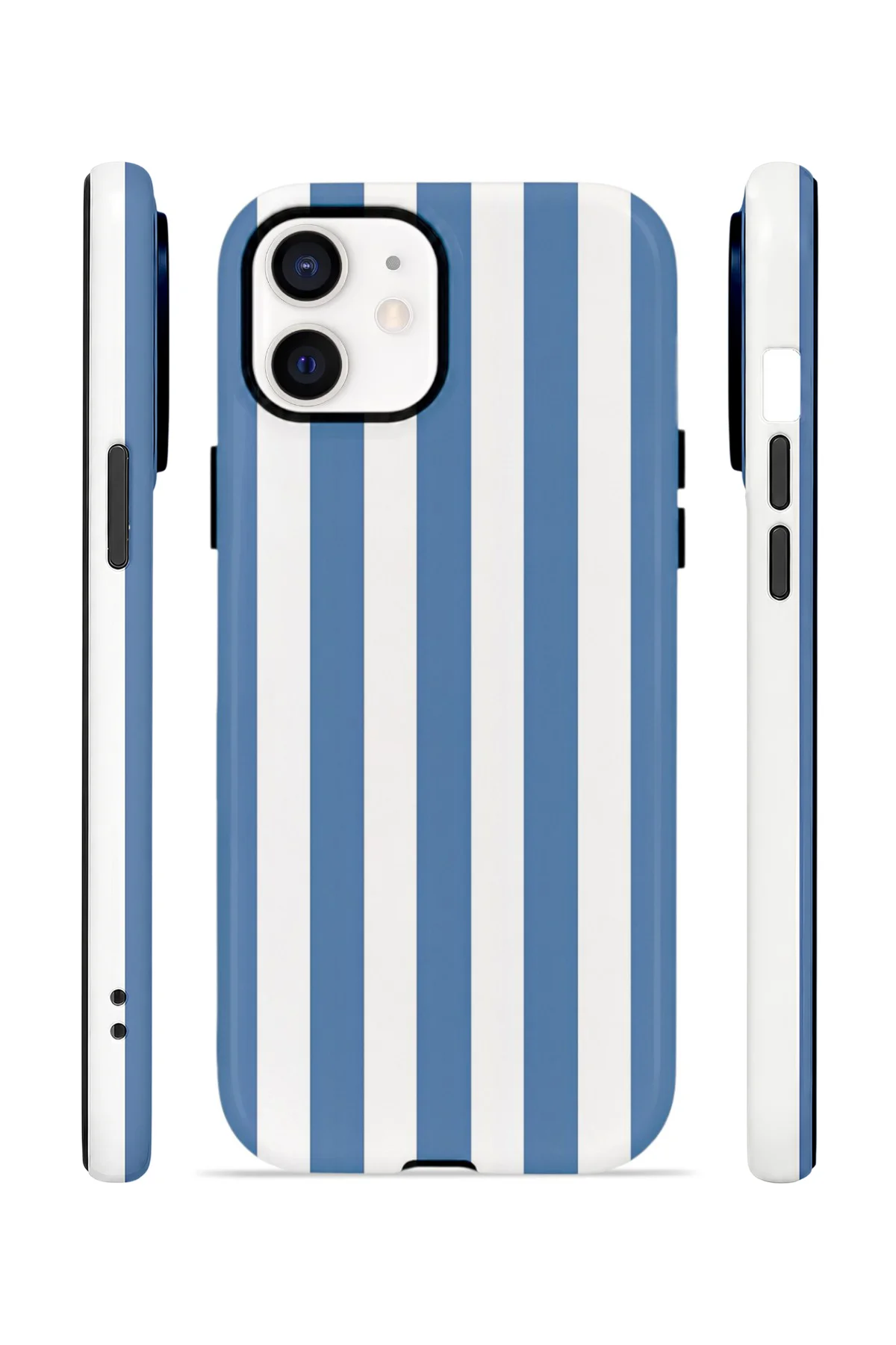 iPhone 11 Vorian Çift Katmanlı MagSafe Kılıf Blue Marina Stripe