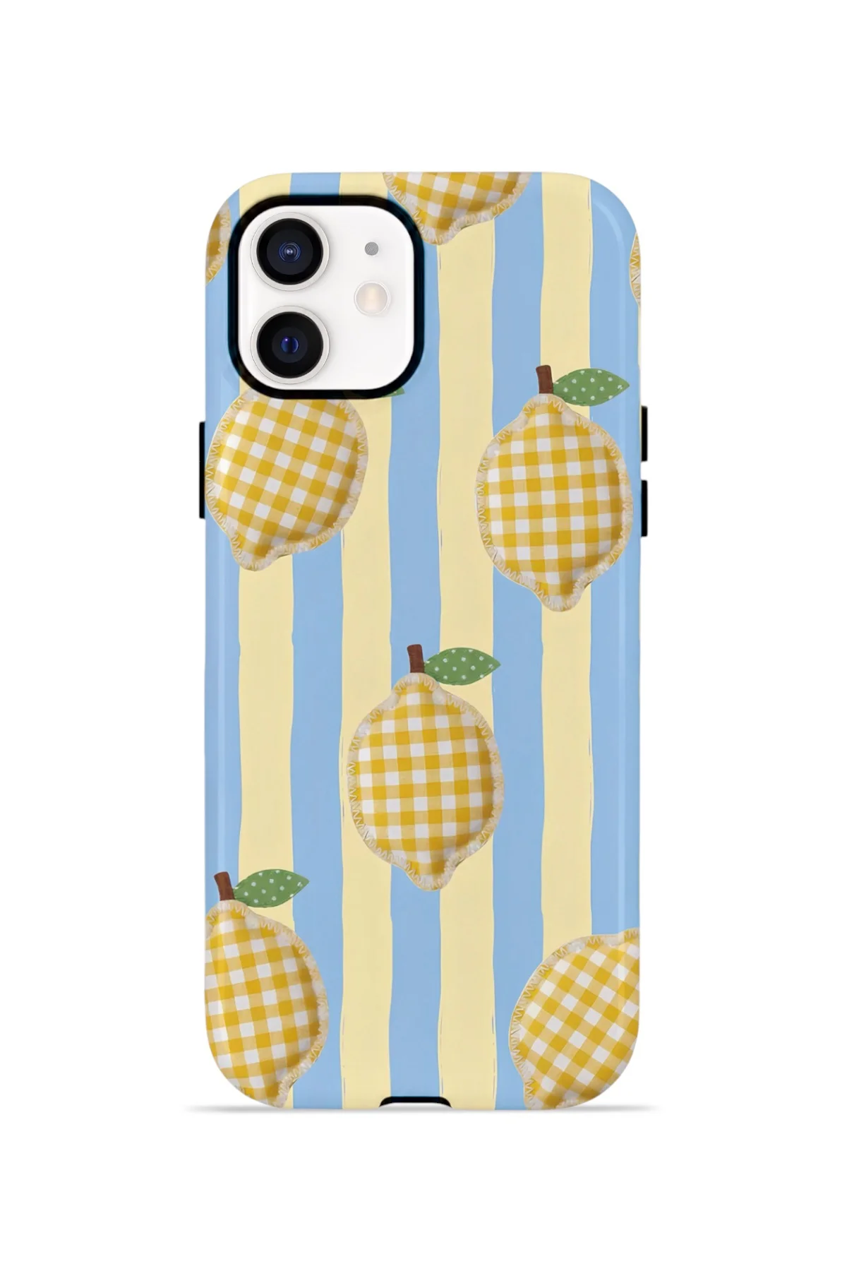 iPhone 11 Vorian Çift Katmanlı MagSafe Kılıf Gingham Lemon Grove