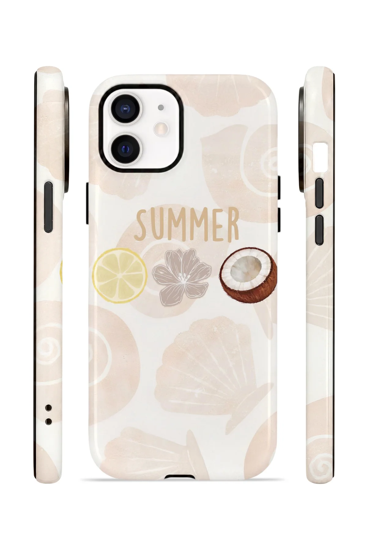 iPhone 11 Vorian Çift Katmanlı MagSafe Kılıf Coconut Summer Notes