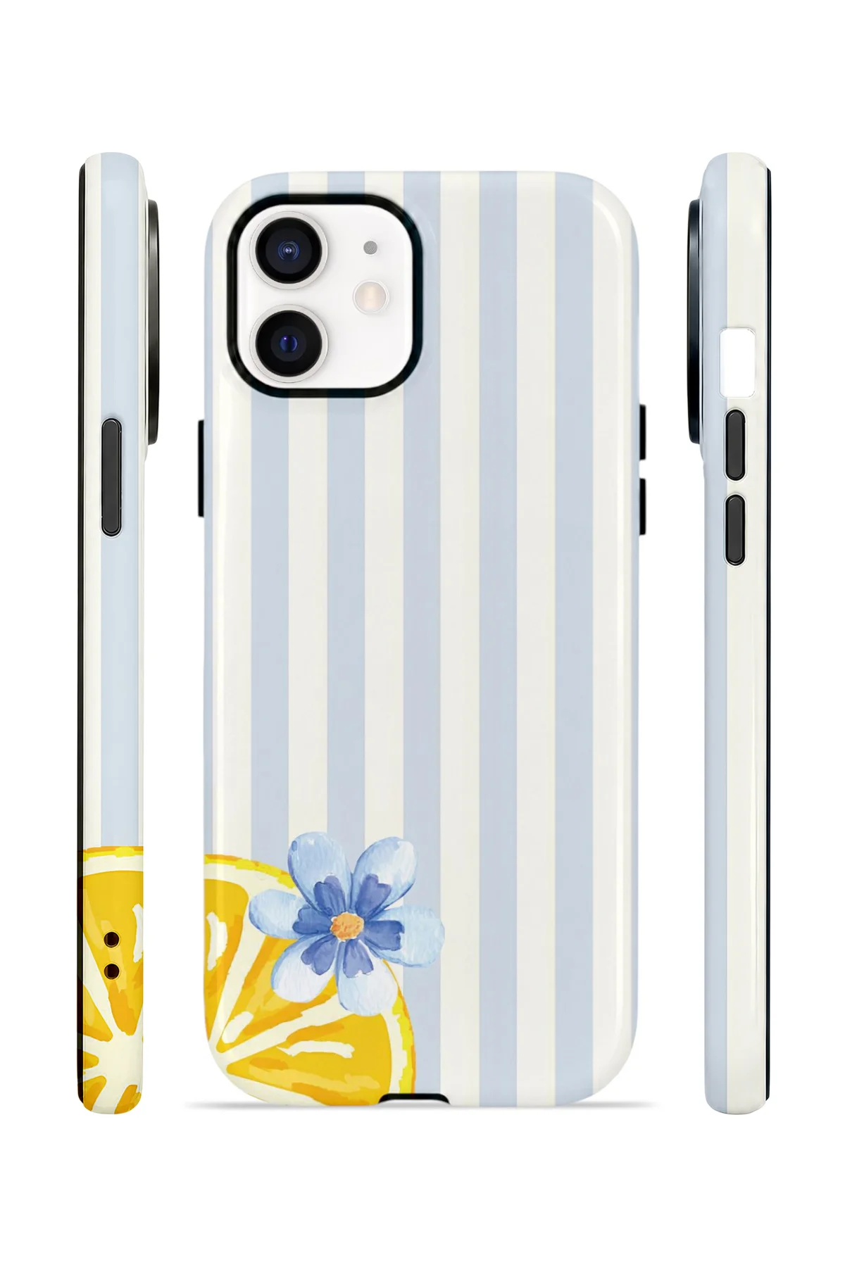 iPhone 11 Vorian Çift Katmanlı MagSafe Kılıf Blue Lemon Blossom